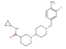 N-cyclopropyl-1'-(3-fluoro-4-methylbenzyl)-1,4'-bipiperidine-3-carboxamide