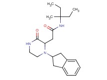 2-[1-(2,3-dihydro-1H-inden-2-yl)-3-oxo-2-piperazinyl]-N-(1-ethyl-1-methylpropyl)acetamide