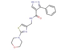 N-{[2-(4-morpholinyl)-1,3-thiazol-4-yl]methyl}-3-phenyl-1H-pyrazole-4-carboxamide