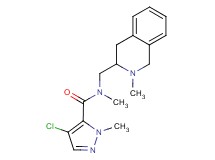 4-chloro-N,1-dimethyl-N-[(2-methyl-1,2,3,4-tetrahydro-3-isoquinolinyl)methyl]-1H-pyrazole-5-carboxamide