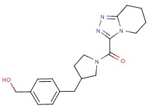 (4-{[1-(5,6,7,8-tetrahydro[1,2,4]triazolo[4,3-a]pyridin-3-ylcarbonyl)pyrrolidin-3-yl]methyl}phenyl)methanol