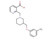 2-({3-[(3-methylphenoxy)methyl]piperidin-1-yl}methyl)nicotinic acid