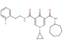N-cycloheptyl-1-cyclopropyl-N'-[2-(2-fluorophenyl)ethyl]-4-oxo-1,4-dihydro-3,5-pyridinedicarboxamide