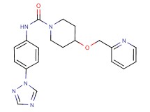 4-(pyridin-2-ylmethoxy)-N-[4-(1H-1,2,4-triazol-1-yl)phenyl]piperidine-1-carboxamide