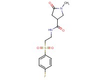 N-{2-[(4-fluorophenyl)sulfonyl]ethyl}-1-methyl-5-oxopyrrolidine-3-carboxamide