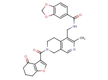 N-({3-methyl-7-[(4-oxo-4,5,6,7-tetrahydro-1-benzofuran-3-yl)carbonyl]-5,6,7,8-tetrahydro-2,7-naphthyridin-4-yl}methyl)-1,3-benzodioxole-5-carboxamide