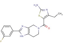 4-ethyl-5-{[2-(3-fluorophenyl)-1,4,6,7-tetrahydro-5H-imidazo[4,5-c]pyridin-5-yl]carbonyl}-1,3-thiazol-2-amine