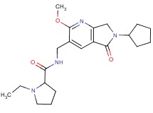 N-[(6-cyclopentyl-2-methoxy-5-oxo-6,7-dihydro-5H-pyrrolo[3,4-b]pyridin-3-yl)methyl]-1-ethylpyrrolidine-2-carboxamide