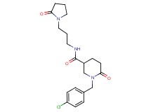 1-(4-chlorobenzyl)-6-oxo-N-[3-(2-oxo-1-pyrrolidinyl)propyl]-3-piperidinecarboxamide