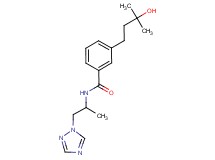 3-(3-hydroxy-3-methylbutyl)-N-[1-methyl-2-(1H-1,2,4-triazol-1-yl)ethyl]benzamide