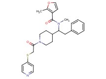 N,2-dimethyl-N-(2-phenyl-1-{1-[(4-pyridinylthio)acetyl]-4-piperidinyl}ethyl)-3-furamide