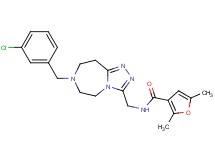 N-{[7-(3-chlorobenzyl)-6,7,8,9-tetrahydro-5H-[1,2,4]triazolo[4,3-d][1,4]diazepin-3-yl]methyl}-2,5-dimethyl-3-furamide