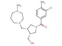 {(3R*,4R*)-1-(3-chloro-4-methylbenzoyl)-4-[(4-methyl-1,4-diazepan-1-yl)methyl]pyrrolidin-3-yl}methanol