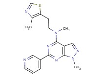 N,1-dimethyl-N-[2-(4-methyl-1,3-thiazol-5-yl)ethyl]-6-(3-pyridinyl)-1H-pyrazolo[3,4-d]pyrimidin-4-amine