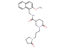 N-[(2-methoxy-1-naphthyl)methyl]-6-oxo-1-[3-(2-oxo-1-pyrrolidinyl)propyl]-3-piperidinecarboxamide