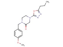 1-(4-methoxybenzyl)-4-(5-propyl-1,3,4-oxadiazol-2-yl)piperazin-2-one