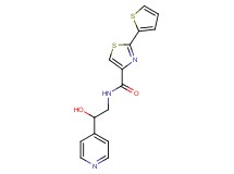 N-[2-hydroxy-2-(4-pyridinyl)ethyl]-2-(2-thienyl)-1,3-thiazole-4-carboxamide