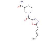 1-({5-[(2E)-but-2-en-1-yl]-1,3,4-oxadiazol-2-yl}carbonyl)piperidine-3-carboxamide
