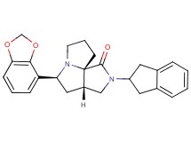 (3aS*,5S*,9aS*)-5-(1,3-benzodioxol-4-yl)-2-(2,3-dihydro-1H-inden-2-yl)hexahydro-7H-pyrrolo[3,4-g]pyrrolizin-1(2H)-one