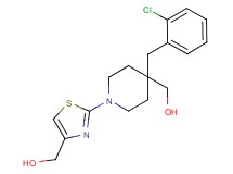 {2-[4-(2-chlorobenzyl)-4-(hydroxymethyl)piperidin-1-yl]-1,3-thiazol-4-yl}methanol