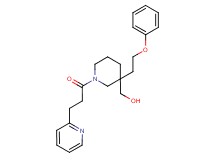 {3-(2-phenoxyethyl)-1-[3-(2-pyridinyl)propanoyl]-3-piperidinyl}methanol