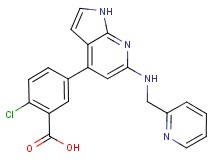 2-chloro-5-{6-[(pyridin-2-ylmethyl)amino]-1H-pyrrolo[2,3-b]pyridin-4-yl}benzoic acid