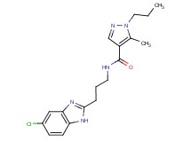 N-[3-(5-chloro-1H-benzimidazol-2-yl)propyl]-5-methyl-1-propyl-1H-pyrazole-4-carboxamide