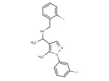 (2-fluorobenzyl){1-[1-(3-fluorophenyl)-5-methyl-1H-pyrazol-4-yl]ethyl}amine