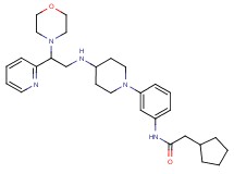 2-cyclopentyl-N-[3-(4-{[2-(4-morpholinyl)-2-(2-pyridinyl)ethyl]amino}-1-piperidinyl)phenyl]acetamide