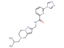 N-[(5-isobutyl-4,5,6,7-tetrahydropyrazolo[1,5-a]pyrazin-2-yl)methyl]-6-(4H-1,2,4-triazol-4-yl)pyridine-2-carboxamide