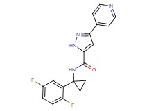 N-[1-(2,5-difluorophenyl)cyclopropyl]-3-pyridin-4-yl-1H-pyrazole-5-carboxamide