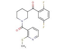 (2,5-difluorophenyl)(1-{[2-(methylthio)-3-pyridinyl]carbonyl}-3-piperidinyl)methanone