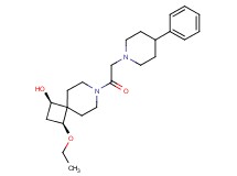 (1R*,3S*)-3-ethoxy-7-[(4-phenylpiperidin-1-yl)acetyl]-7-azaspiro[3.5]nonan-1-ol