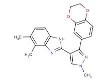 2-[3-(2,3-dihydro-1,4-benzodioxin-6-yl)-1-methyl-1H-pyrazol-4-yl]-4,5-dimethyl-1H-benzimidazole