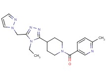 5-({4-[4-ethyl-5-(1H-pyrazol-1-ylmethyl)-4H-1,2,4-triazol-3-yl]piperidin-1-yl}carbonyl)-2-methylpyridine
