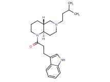 (4aR*,8aR*)-1-[3-(1H-indol-3-yl)propanoyl]-6-(3-methylbutyl)decahydro-1,6-naphthyridine