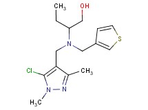 2-[[(5-chloro-1,3-dimethyl-1H-pyrazol-4-yl)methyl](3-thienylmethyl)amino]butan-1-ol