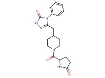 5-({1-[(5-oxopyrrolidin-2-yl)carbonyl]piperidin-4-yl}methyl)-4-phenyl-2,4-dihydro-3H-1,2,4-triazol-3-one