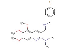 3-{[(4-fluorobenzyl)amino]methyl}-5,6,7-trimethoxy-N,N-dimethyl-2-quinolinamine