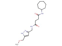 N-cycloheptyl-N'-{[5-(methoxymethyl)-1H-pyrazol-3-yl]methyl}succinamide