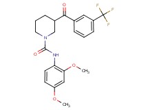 N-(2,4-dimethoxyphenyl)-3-[3-(trifluoromethyl)benzoyl]-1-piperidinecarboxamide