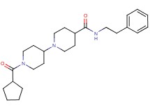 1'-(cyclopentylcarbonyl)-N-(2-phenylethyl)-1,4'-bipiperidine-4-carboxamide