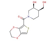 (3S*,4R*)-1-(2,3-dihydrothieno[3,4-b][1,4]dioxin-5-ylcarbonyl)-4-(hydroxymethyl)-3-piperidinol
