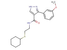 N-[2-(cyclohexylthio)ethyl]-3-(3-methoxyphenyl)-1H-pyrazole-4-carboxamide