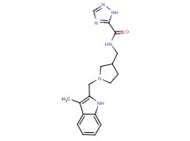 N-({1-[(3-methyl-1H-indol-2-yl)methyl]pyrrolidin-3-yl}methyl)-1H-1,2,4-triazole-5-carboxamide