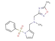 N-methyl-1-(5-methyl-1,2,4-oxadiazol-3-yl)-N-{[1-(phenylsulfonyl)-1H-pyrrol-2-yl]methyl}methanamine