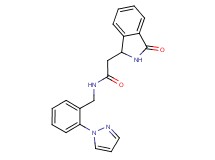 2-(3-oxo-2,3-dihydro-1H-isoindol-1-yl)-N-[2-(1H-pyrazol-1-yl)benzyl]acetamide