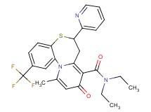 N,N-diethyl-11-methyl-9-oxo-6-(2-pyridinyl)-2-(trifluoromethyl)-7,9-dihydro-6H-pyrido[2,1-d][1,5]benzothiazepine-8-carboxamide
