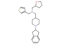 1-[1-(2,3-dihydro-1H-inden-2-yl)-4-piperidinyl]-N-(tetrahydro-2-furanylmethyl)-N-(3-thienylmethyl)methanamine