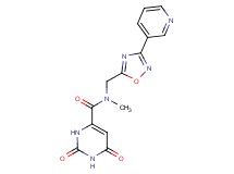 N-methyl-2,6-dioxo-N-{[3-(3-pyridinyl)-1,2,4-oxadiazol-5-yl]methyl}-1,2,3,6-tetrahydro-4-pyrimidinecarboxamide